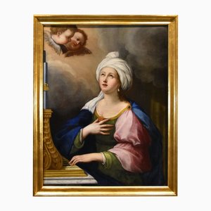 Lucas de la Haye / Luca Fiammingo, Saint Cecilia, 1650, Oil on Canvas, Framed
