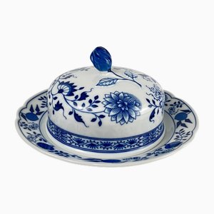 Große runde blaue Zwiebelschale aus Porzellan von Hutschenreuther, Deutschland, 1930er