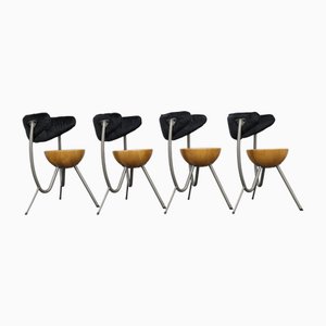 Postmoderne Esszimmerstühle von Rob Eckhardt, 1980er, 4er Set