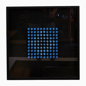 Louis Tomasello, Composizione blu in rilievo, anni '90, Dipinto ad olio