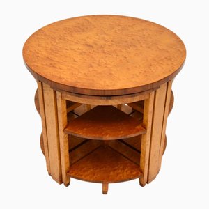 Art Deco Satz Couchtische aus Vogelaugen-Ahorn, 1930, 5 . Set