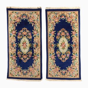 Antique Cotton and Wool Peking Rug