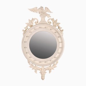 Regency Mirror in White Lacquered Wood