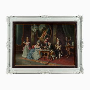 Antonio Zavaga, Scène Figurative, Huile sur Toile