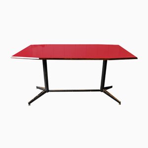 Table Mid-Century Rouge