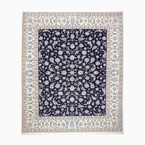 Nahöstlicher handgeknüpfter Nain Teppich mit Blumenmuster