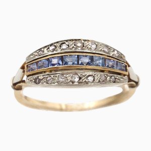 Art Deco Sapphire and Diamond Ring