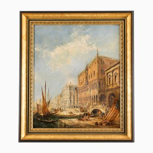 Jane Vivian, The Doge's Palace, 19th Century, Oil on Canvas, Framed