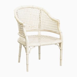 Chaise Vintage en Osier et Bambou par Jonathan Adler, 1970s