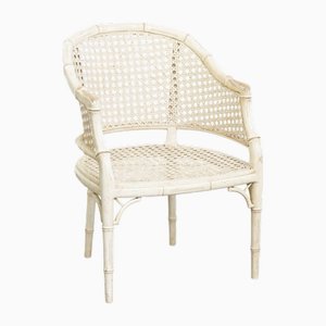 Chaise Vintage en Osier et Bambou par Jonathan Adler, 1970s