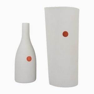 Porcelain Pitcher and Vase, 2010s, Set of 2