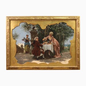 Prospero Piatti, Figurative Scene, 1890, Oil on Canvas, Framed