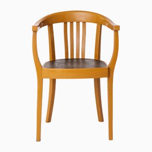 Vintage German Armchair in Mustard Yellow and Green, 1950s