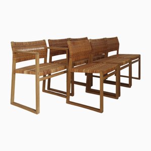 Mid-Century Scandinavian Oak Dining Room Chairs attributed to Børge Mogensen, Denmark, 1950s, Set of 6