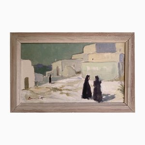 Uno Bornemark, Ibiza Mediterranean Landscape, 1953, Oil on Canvas