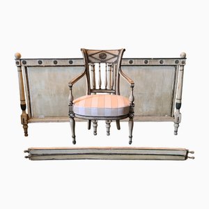 Directoire Armchair and Bed, 1795, Set of 2
