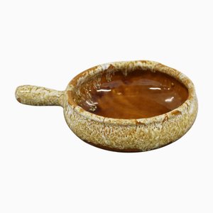 French Ceramic Fry Pan with Handle, 1970s