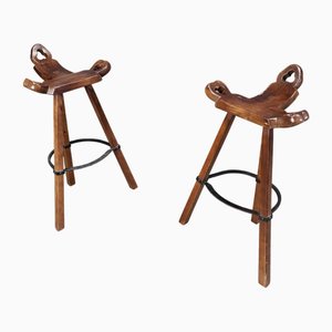 Vintage Spanish Bar Stools, 1960s, Set of 2