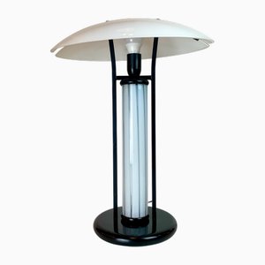 Vintage B&W Murano Tischlampe, 1980er
