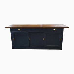 Vintage Pine Sliding Door Counter, 1950s