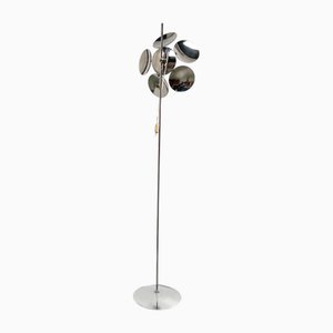 Moderne Stehlampe aus verchromtem Metall, 1970er