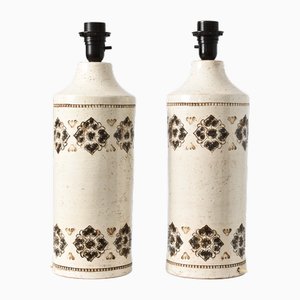 Lampade da tavolo in ceramica di Aldo Londi per Bitossi, anni '70, set di 2