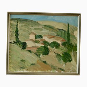 Manfred, Rolling Landscape, 1960s, Oil on Canvas, Framed