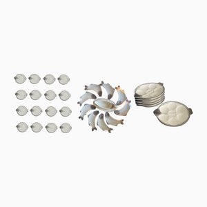 German Wächtersbach Earthenware Fish Service, Set of 38