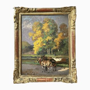 Ed Doigneau, Riverside, Peinture à l'Huile, Encadrée