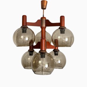 Lampadario Sputnik vintage a sei braccia, anni '70
