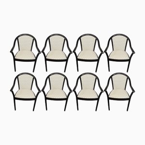 Fauteuils Art Nouveau Vintage, 1980s, Set de 8