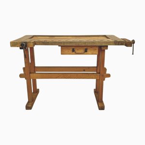 Französische Vintage Tischler Werkbank, 1950er