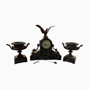 Clock in Marble and Bronze