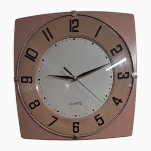 Vintage Wall Clock with Beige Plastic Case by Glunz, 1990s