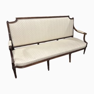 Louis XVI White Fabric Sofa