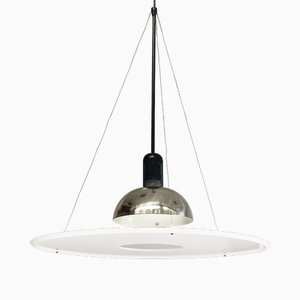 Lámpara colgante Frisbi italiana moderna atribuida a Achille Castiglioni para Flos, años 70