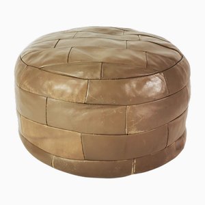 Patchwork Leather Ottoman, Germany, 1970s