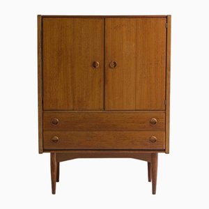 Meuble de Bar Mid-Century en Hêtre, Belgique, 1960s