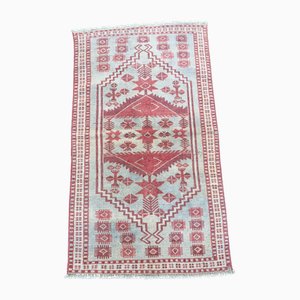 Tappeto turco in lana rossa annodato a mano