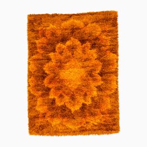 Tappeto Flower-Power Rya vintage, anni '70