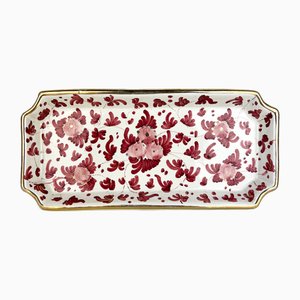 Plato italiano vintage dorado de Deruta