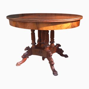 Ovaler Standtisch aus Mahagoni, 1890er