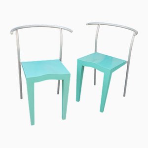 Chaise Dr. Glob Turquoise par Philippe Starck pour Kartell, 1988, Set de 2