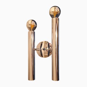 Lampada da parete vintage minimalista attribuita a Gaetano Sciolari, Italia, anni '70