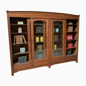 Libreria antica in quercia, fine XIX secolo