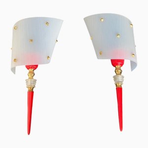 Vintage Wandleuchten von Pierre Guariche, 1960er, 2er Set