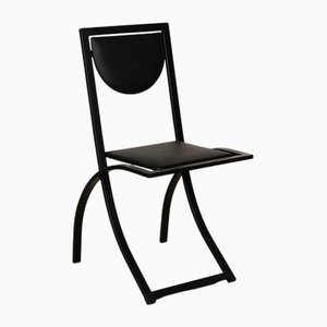 KFF Sinus Leather Chairs in Black, Set of 6
