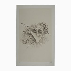 Fred Deux, Abstract Anatomy, Original Signed Engraving