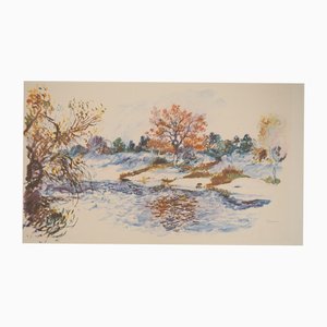 Pierre-Auguste Renoir, Winter Landscape, Signed Lithograph