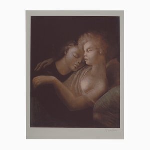 Léonor Fini, The Lovers, serigrafía original firmada